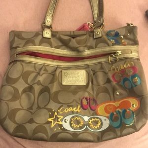 Large coach tote purse